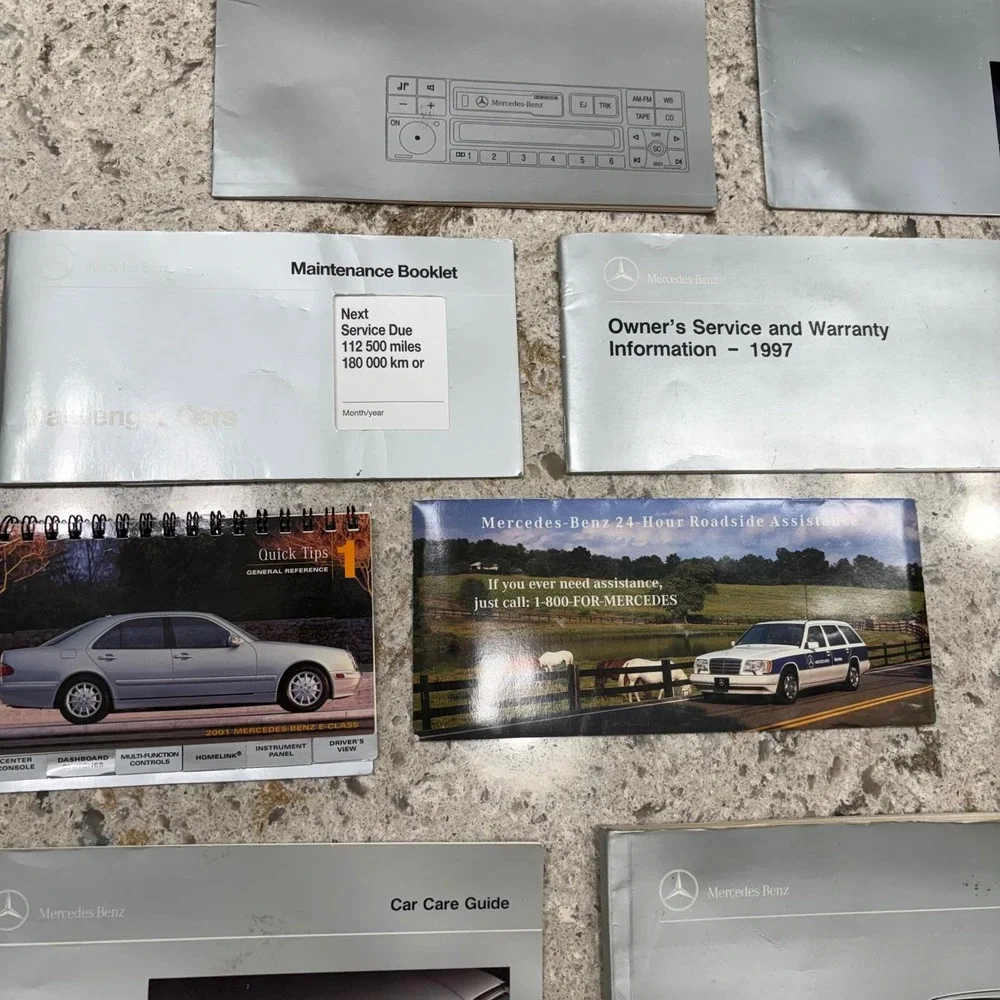 Vintage Mercedes‎ Benz Black Leather Owner Manual Folio E 300 Diesel E 320 E 420